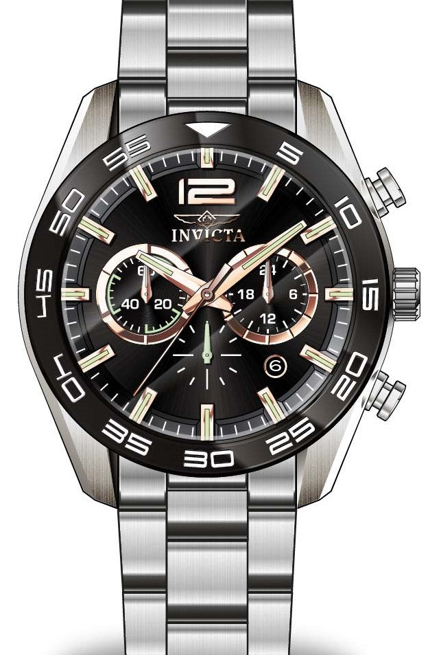 INVICTA Speedway Quartz Movement Black Analog Dial Watch For Gents- 50180