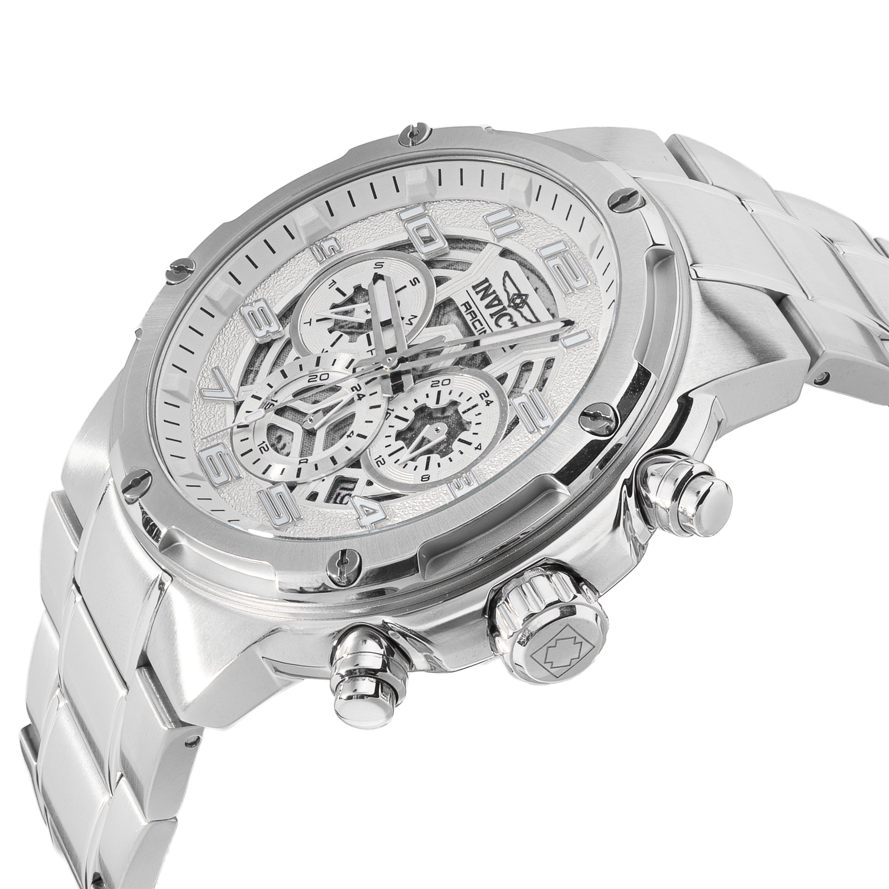 INVICTA S1 Rally Quartz Movement Silver Analog Dial Watch For Gents- 50256
