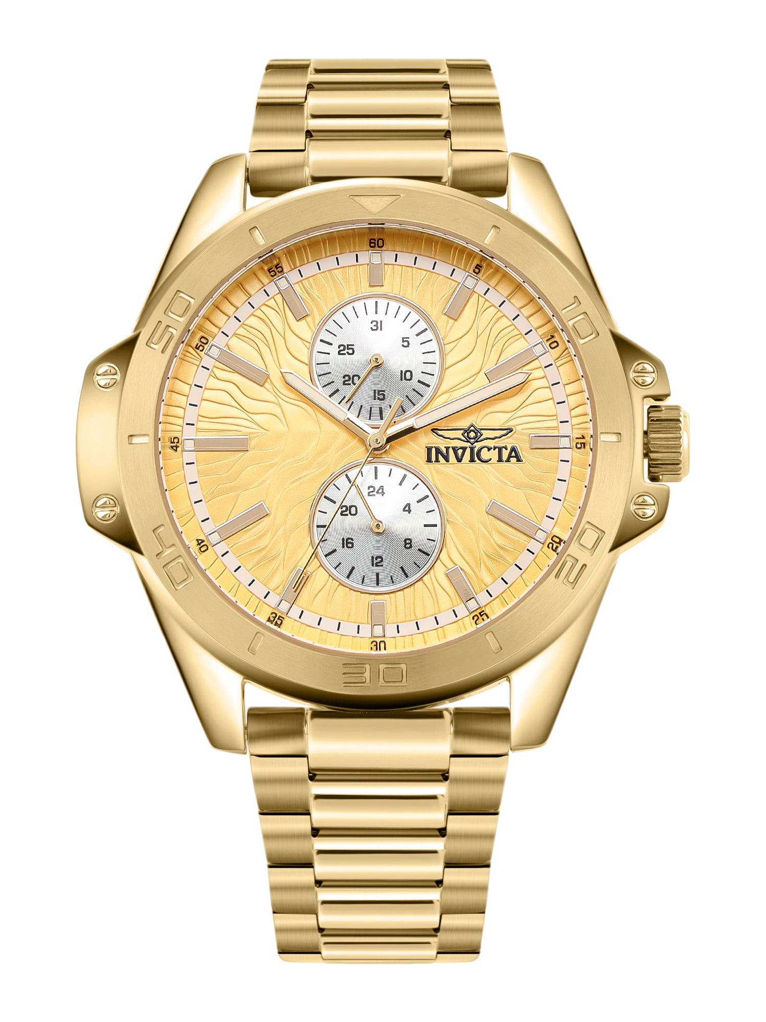 Invicta Speedway Speedway Quartz Caliber VH61 Movement Gold Dial Analog Watch - for Gents 50355