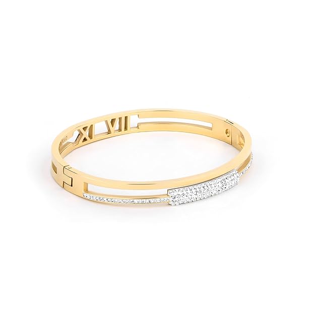 Santa Barbara Polo Yellow Gold Stainless Steel Bracelet For Women - SBJ.7.1065-2