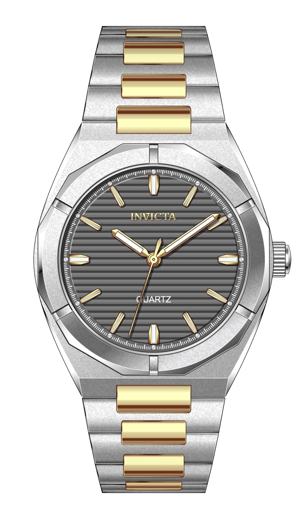 INVICTA Celestial Quartz Movement Charcoal Analog Dial Watch For Gents- 69209