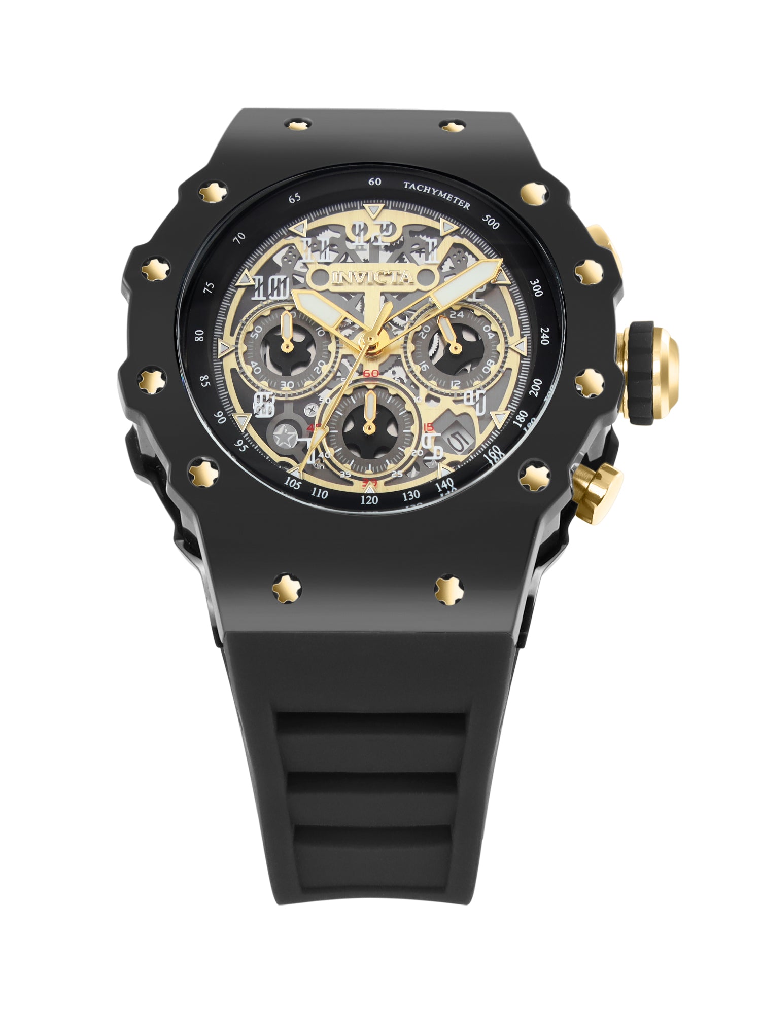 Invicta Racing Quartz Gold Dial Analog Watch For Gents - 69650
