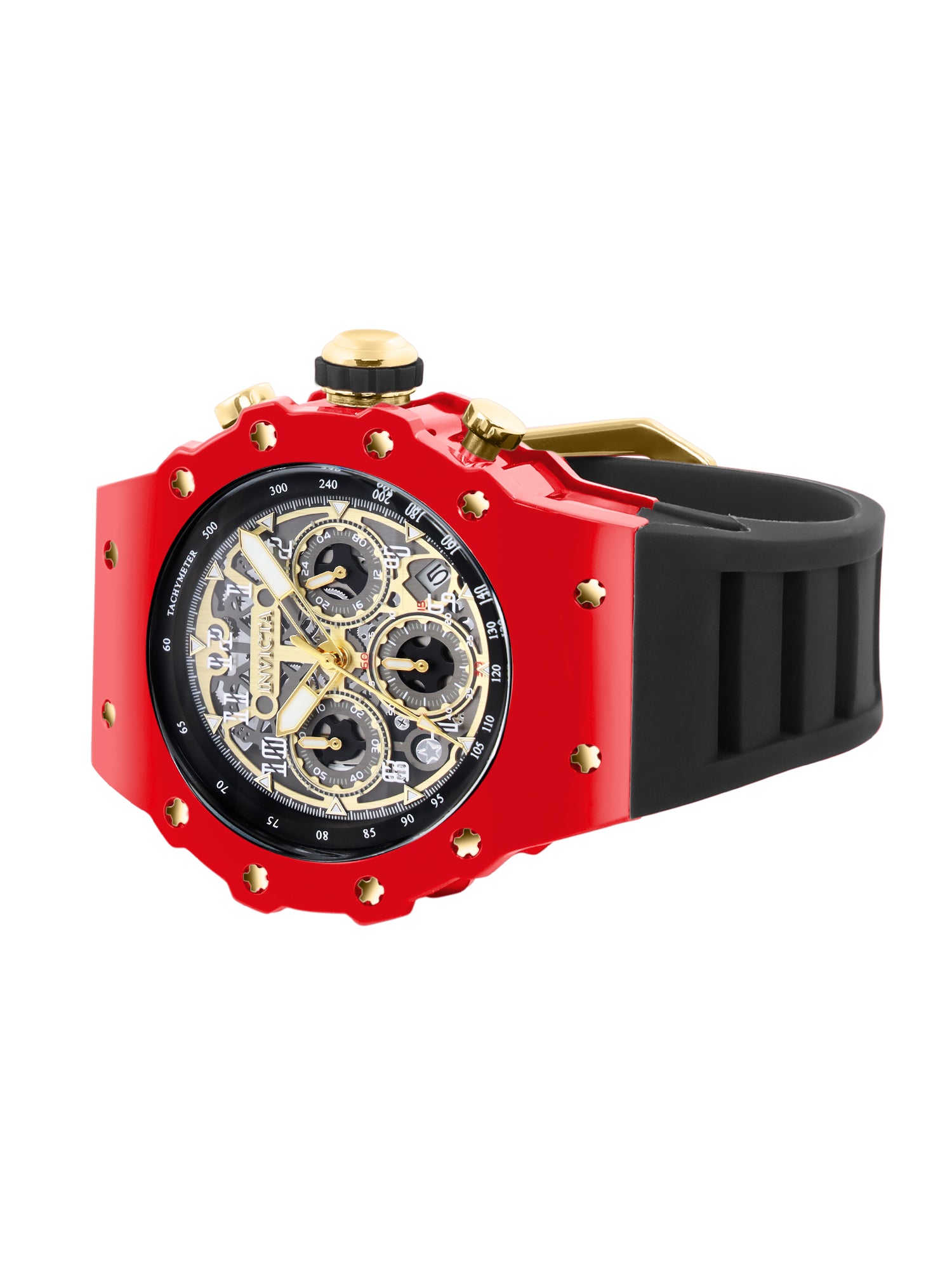 Invicta Racing Quartz Gold Dial Analog Watch For Gents - 69685