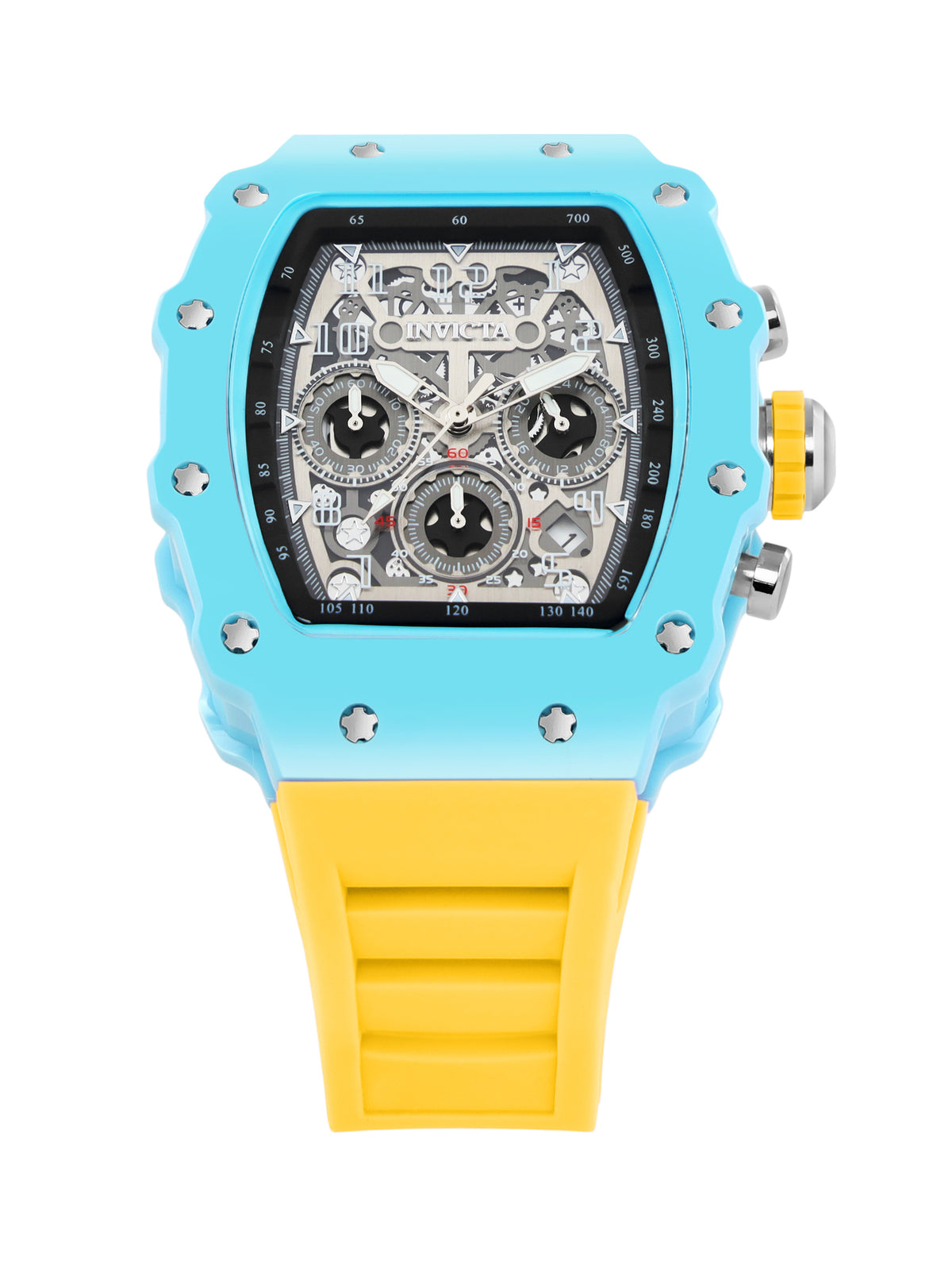 Invicta Racing Quartz Silver Dial Analog Watch For Gents - 69694