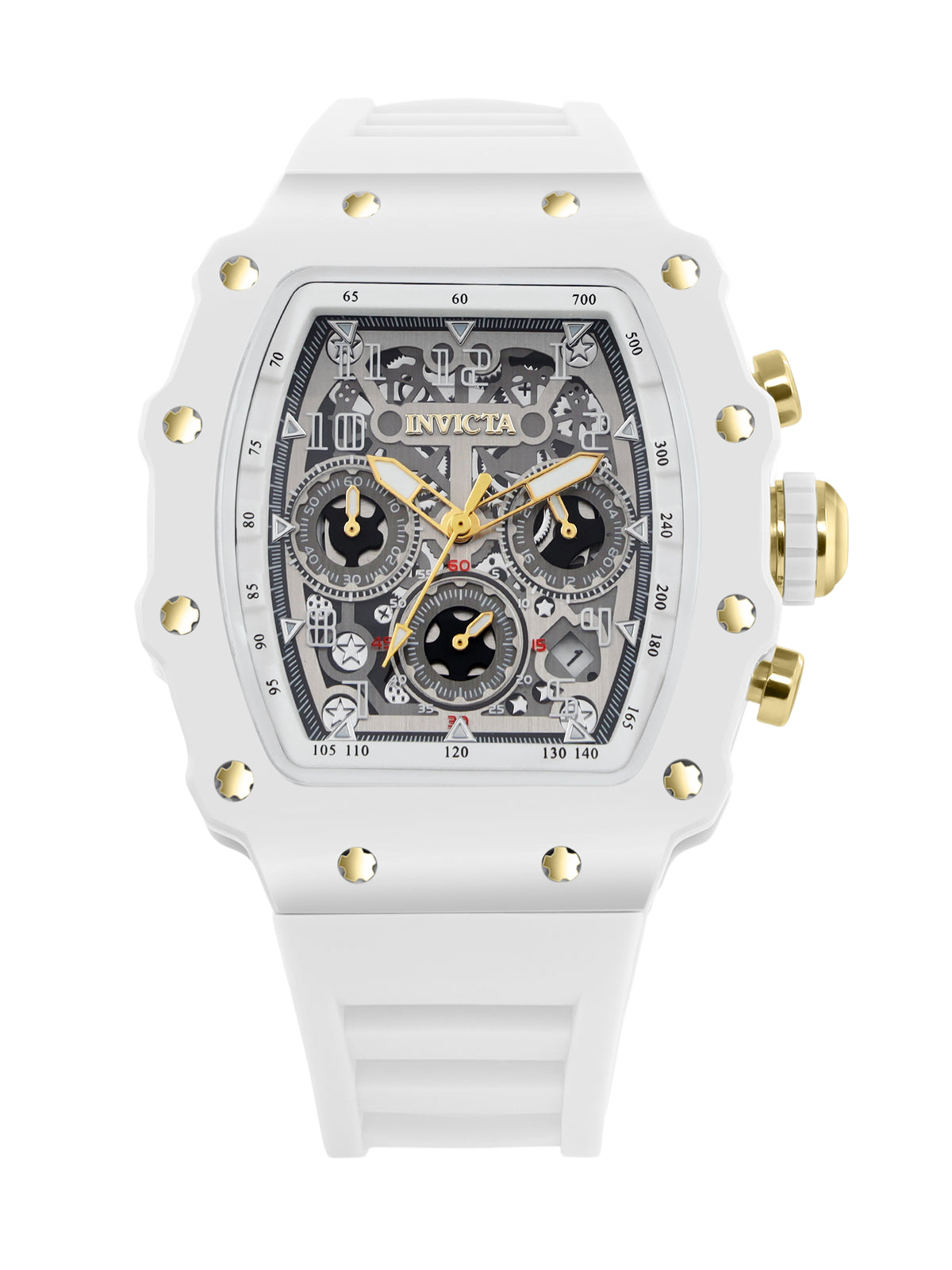 Invicta Racing Quartz Silver Dial Analog Watch For Gents - 69700