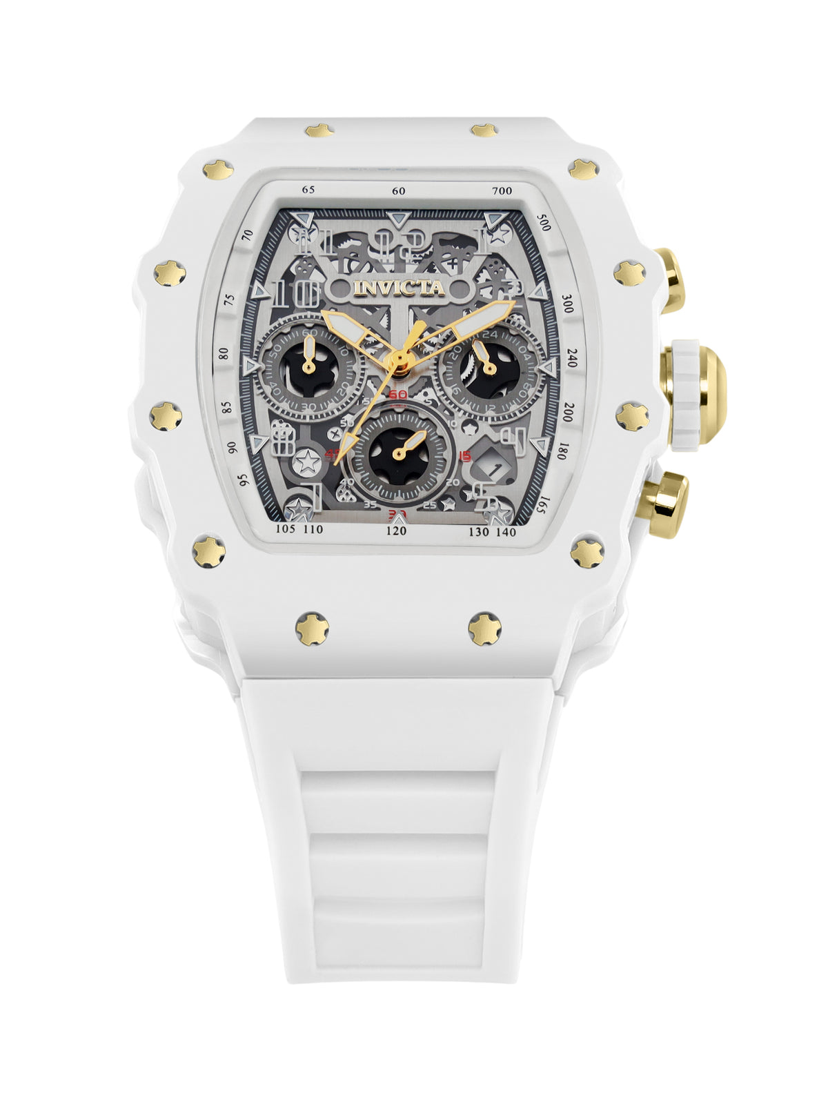 Invicta Racing Quartz Silver Dial Analog Watch For Gents - 69700
