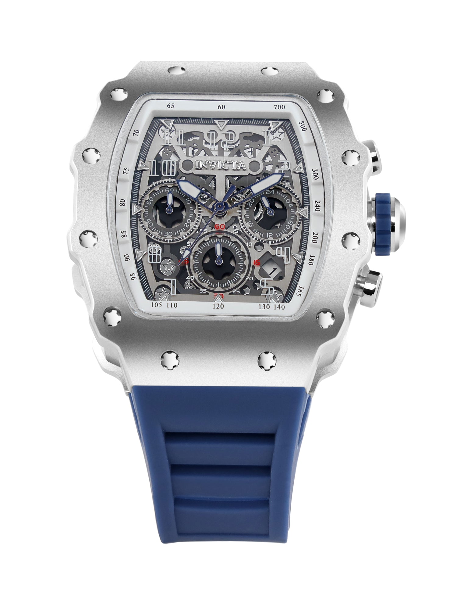 Invicta Racing Quartz Silver Dial Analog Watch For Gents - 69703