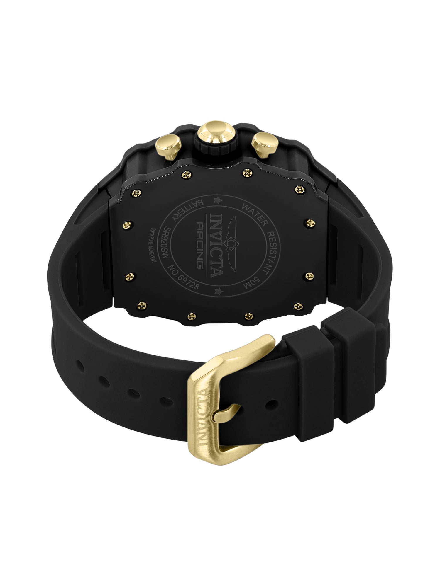 Invicta Racing Quartz Gold Dial Analog Watch For Gents - 69728