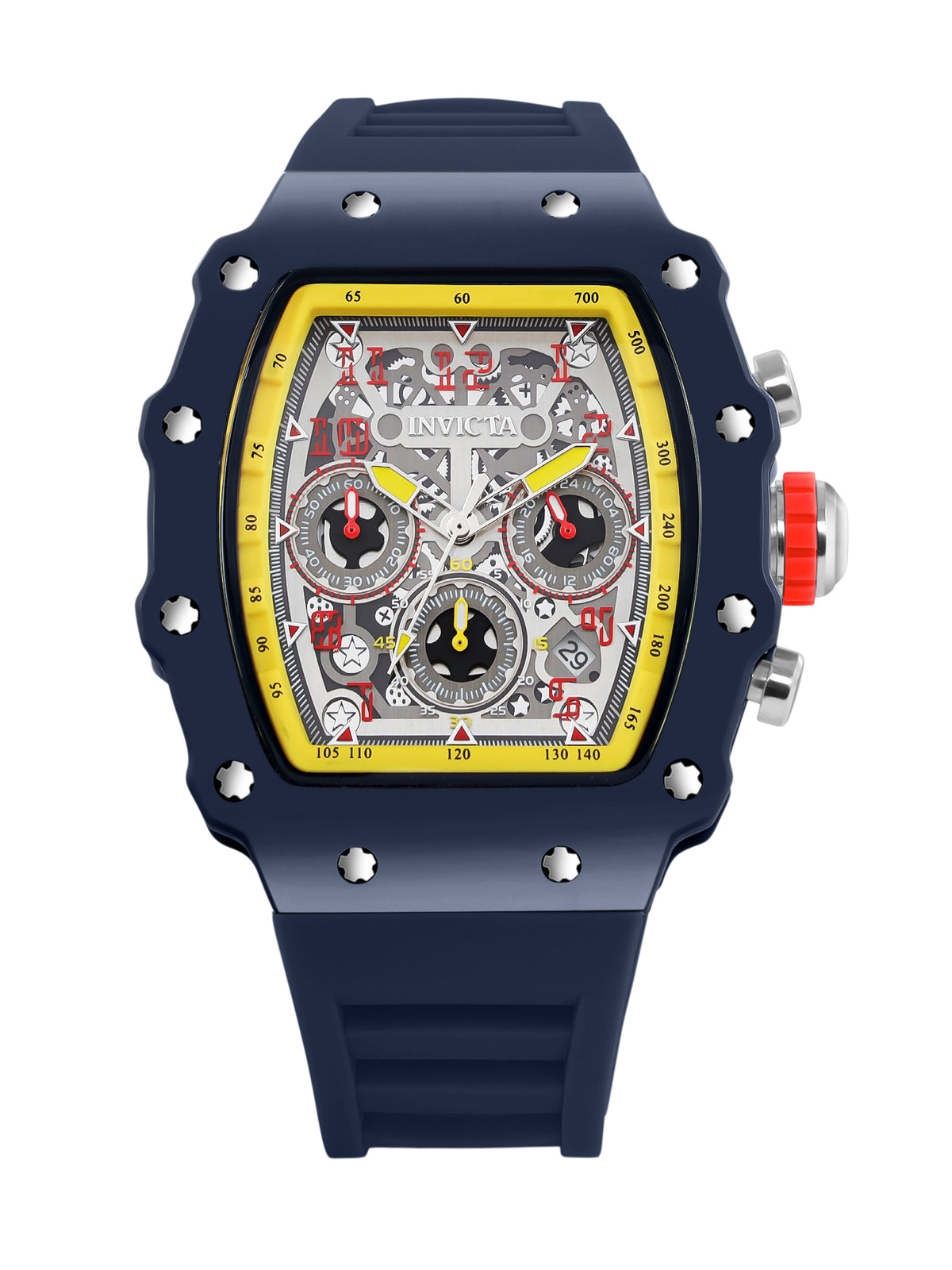 Invicta Racing Quartz Silver Dial Analog Watch For Gents - 69739