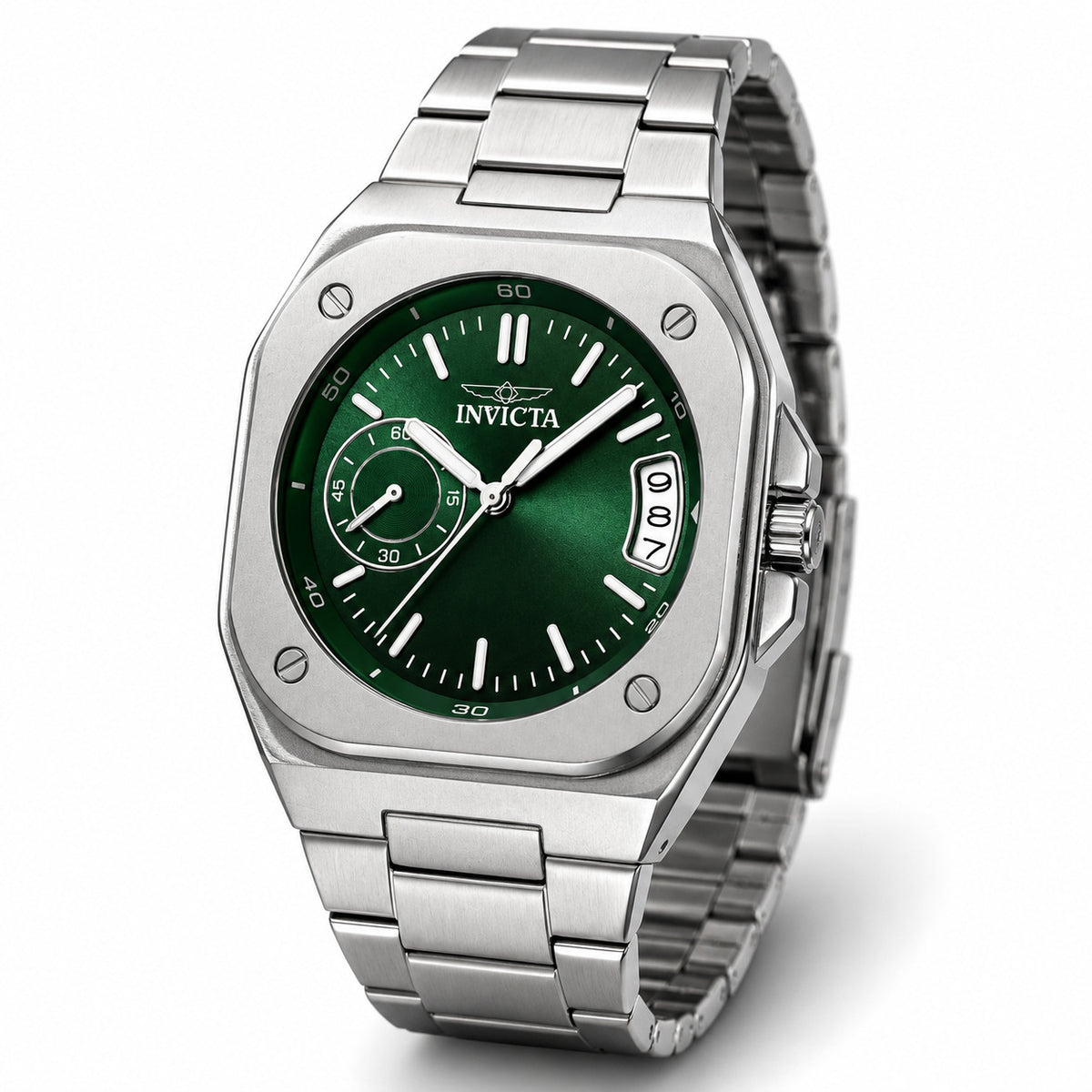 Invicta Cuadro Quartz Green Dial Analogue Watch for Men - 70658