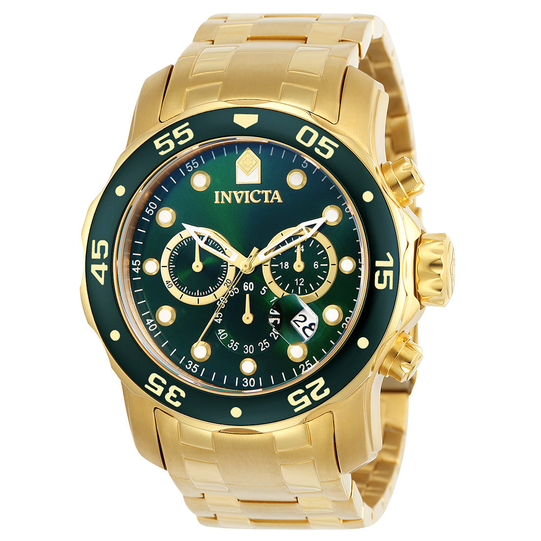 Invicta Pro-Diver Analog Green Dial MenS Watch-0075