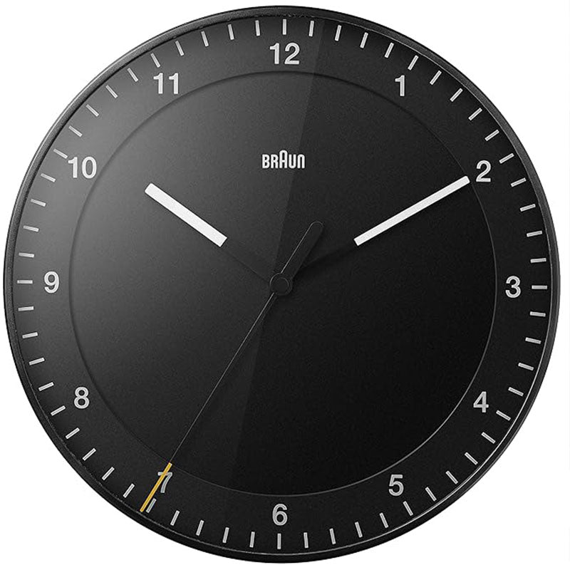 Braun Classic Large Wall Clock with Silent Sweep Movement, Easy To Read - BC17B