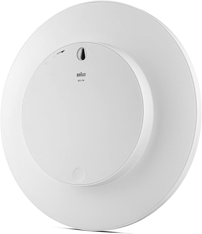 Braun Classic Large Wall Clock with Silent Sweep Movement, Easy To Read - BC17W