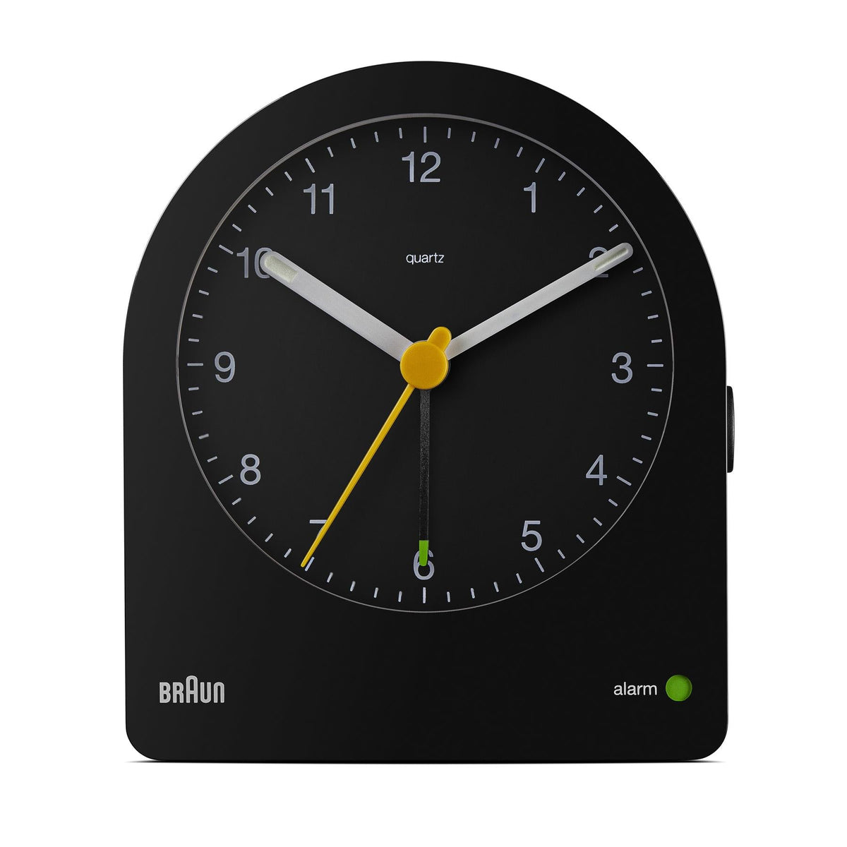 Braun Classic Clock with Snooze and Continuous Backlight, Crescendo Beep in Black - BC22B