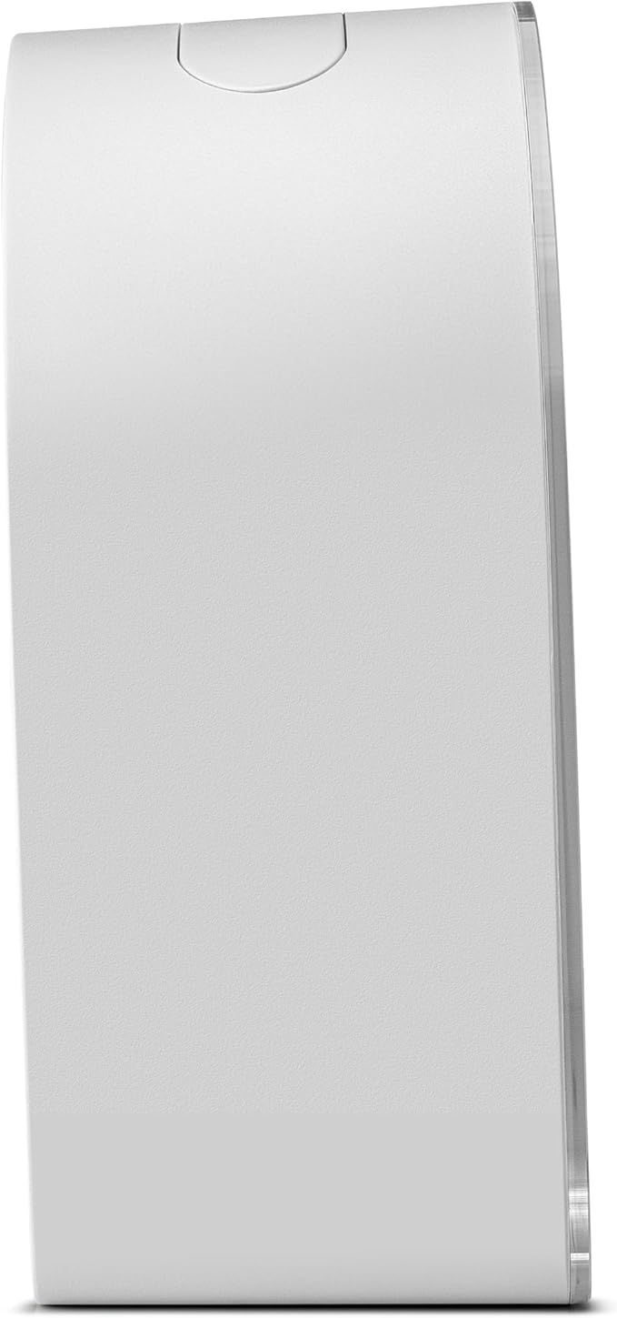 Braun Analog Clock Alarm Clock with Snooze and Continuous Backlight, Silent Quartz Movement, Easy to Read Dial, Crescendo Alarm Beep in White, Model BC22TW.