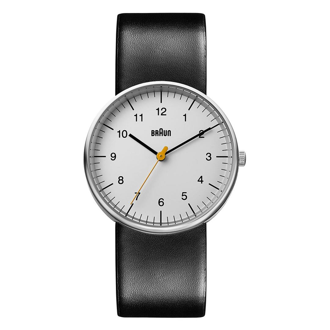 Braun Quartz Classic Watch with Black Leather Strap - BN0021BKG