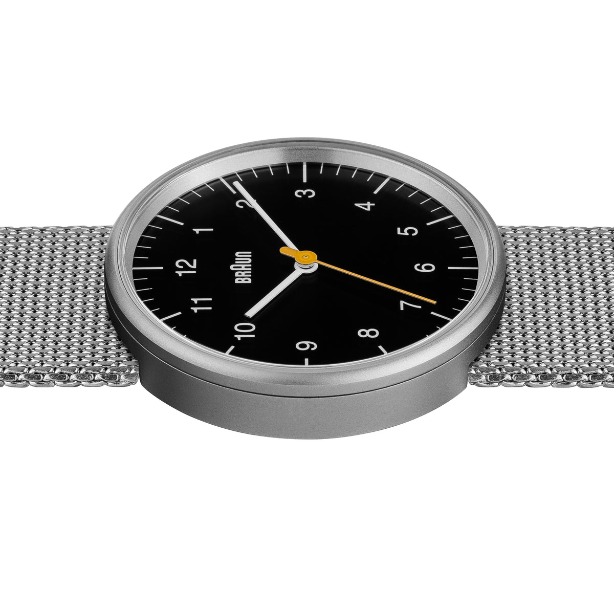 Braun Quartz Classic Watch with Stainless Steel Mesh Bracelet - BN0021BKSLMHG