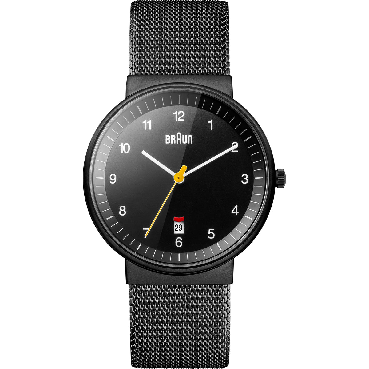 Braun Quartz Classic Watch with Black Stainless Steel Strap - BN0032BKBKMHG