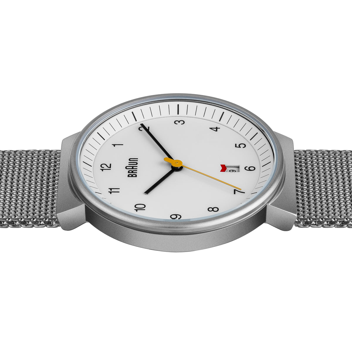 Braun Quartz Classic Watch with Silver Stainless Steel Strap - BN0032WHSLMHG