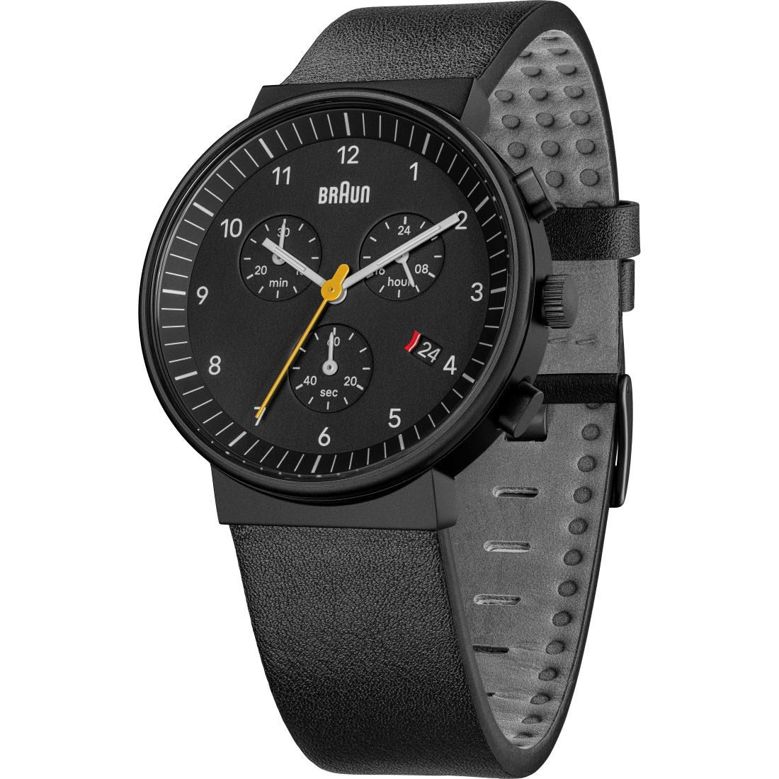 Braun Quartz Classic Watch with Black Leather Strap - BN0035BBKBKG