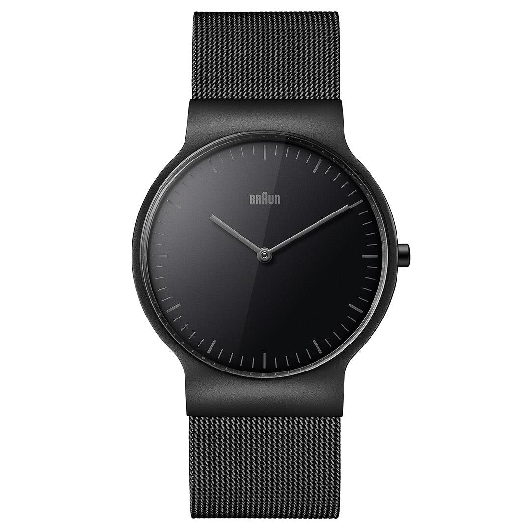 Braun Quartz Classic Slim Watch with Black Stainless Steel Strap - BN0211BBKMHG