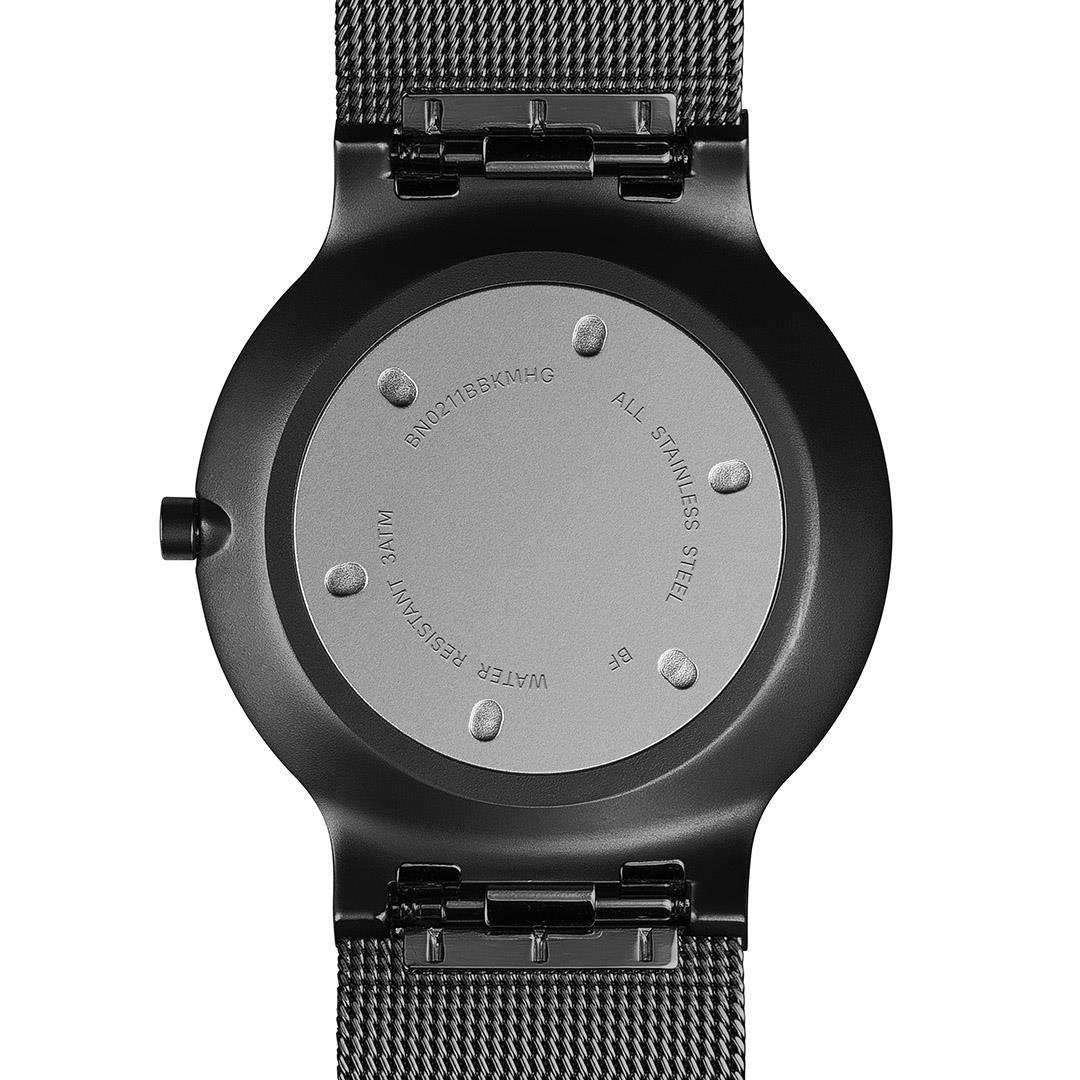 Braun Quartz Classic Slim Watch with Black Stainless Steel Strap - BN0211BBKMHG