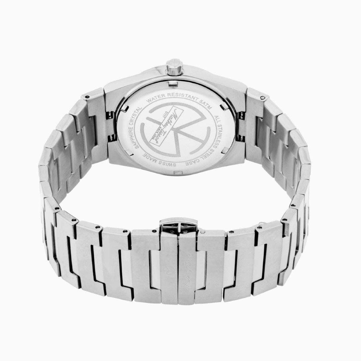 Mathey-Tissot Stainless Steel Black Dial, Silver Band Quartz Analogue Watch for Women - D117AN