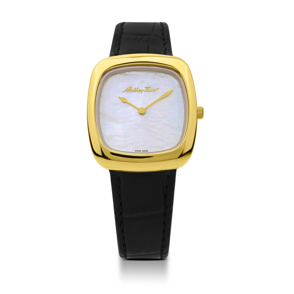 Mathey-Tissot Swiss Made Miss Quartz Ronda 762 Movement White Dial Analog Watch For Ladies - D538PLI