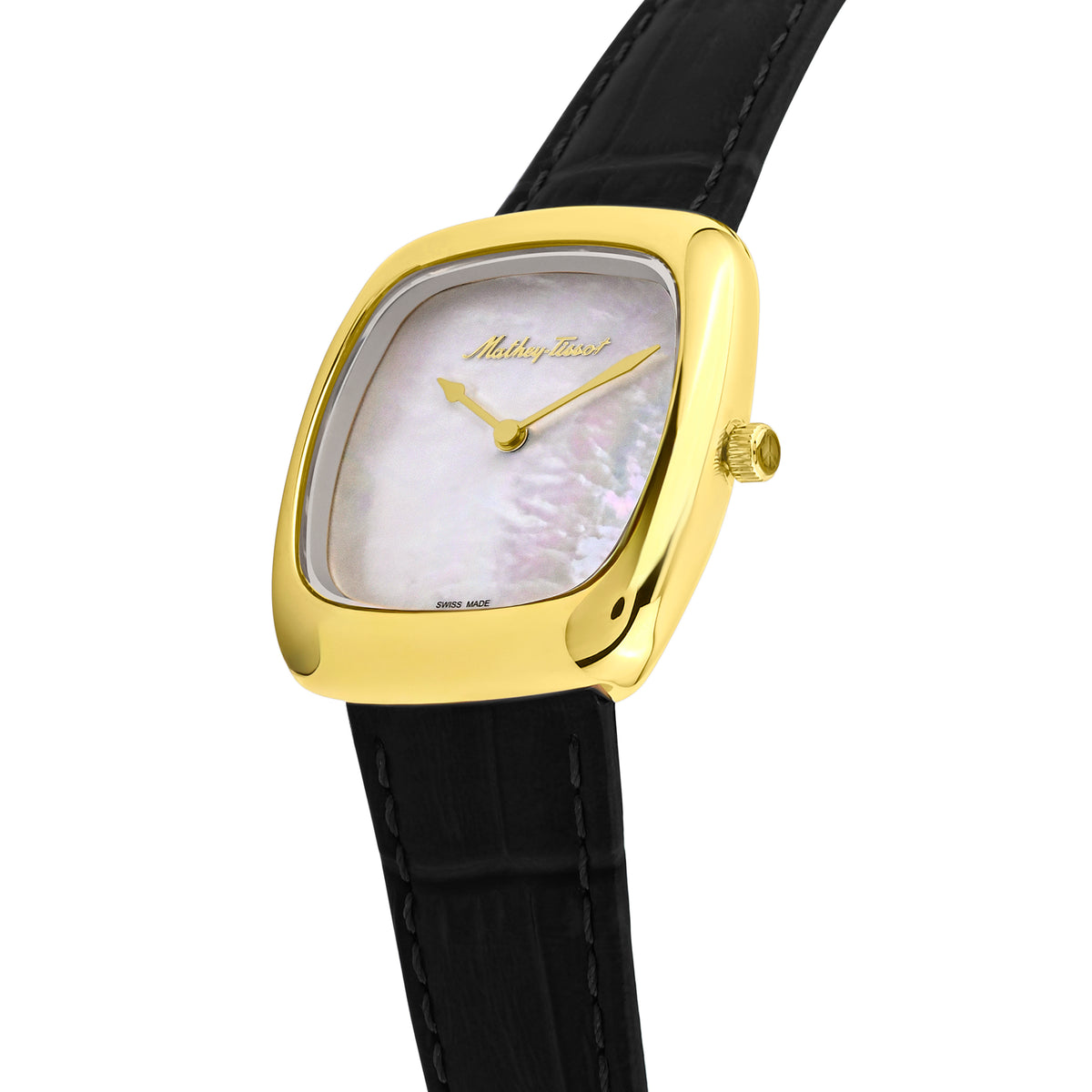 Mathey-Tissot Swiss Made Miss Quartz Ronda 762 Movement White Dial Analog Watch For Ladies - D538PLI