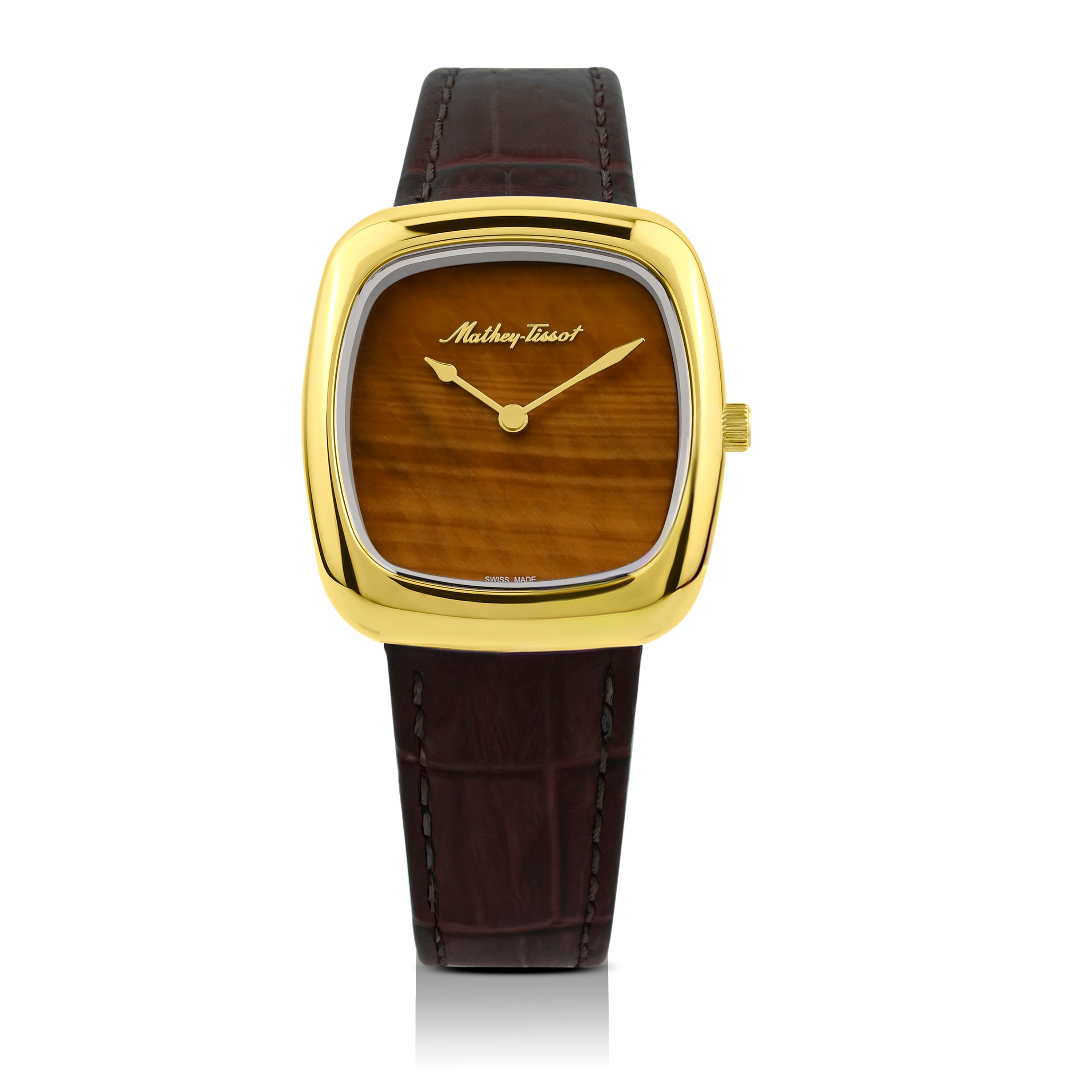 Mathey Tissot Swiss Quartz Gold Plated Ladies Watch Beautiful Mathey Tissot Ladies Watch Diamond Bezel Gold Tone  main image 2
