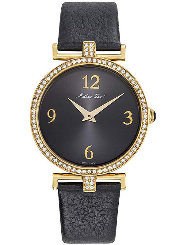 Mathey-Tissot Gaia Collection Black Dial Analog Women Watch - D587QPYN