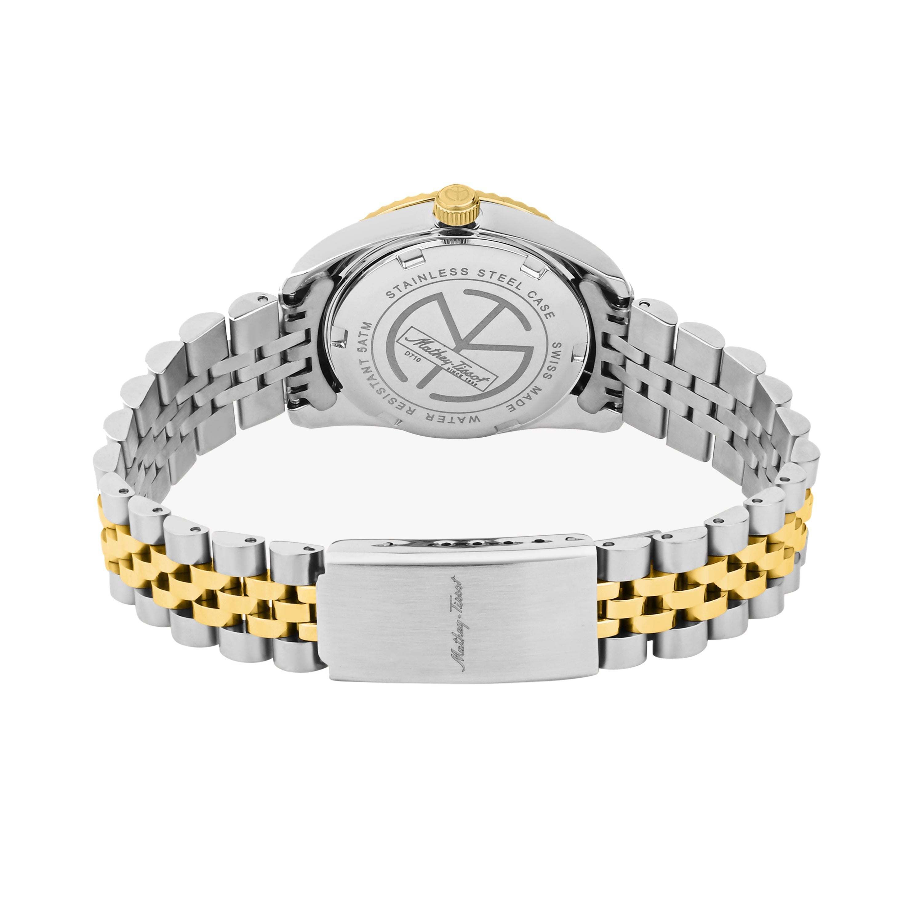 Mathey-Tissot Swiss Made Mathey Ii Quartz Crystal 26 MM Black Dial Womens Watch - D710BN