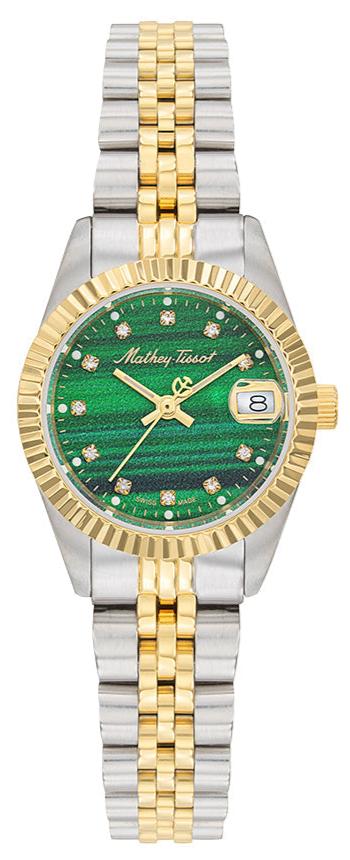 Mathey-Tissot Swiss Made Green Dial Analog Watch For Women - D710BSV