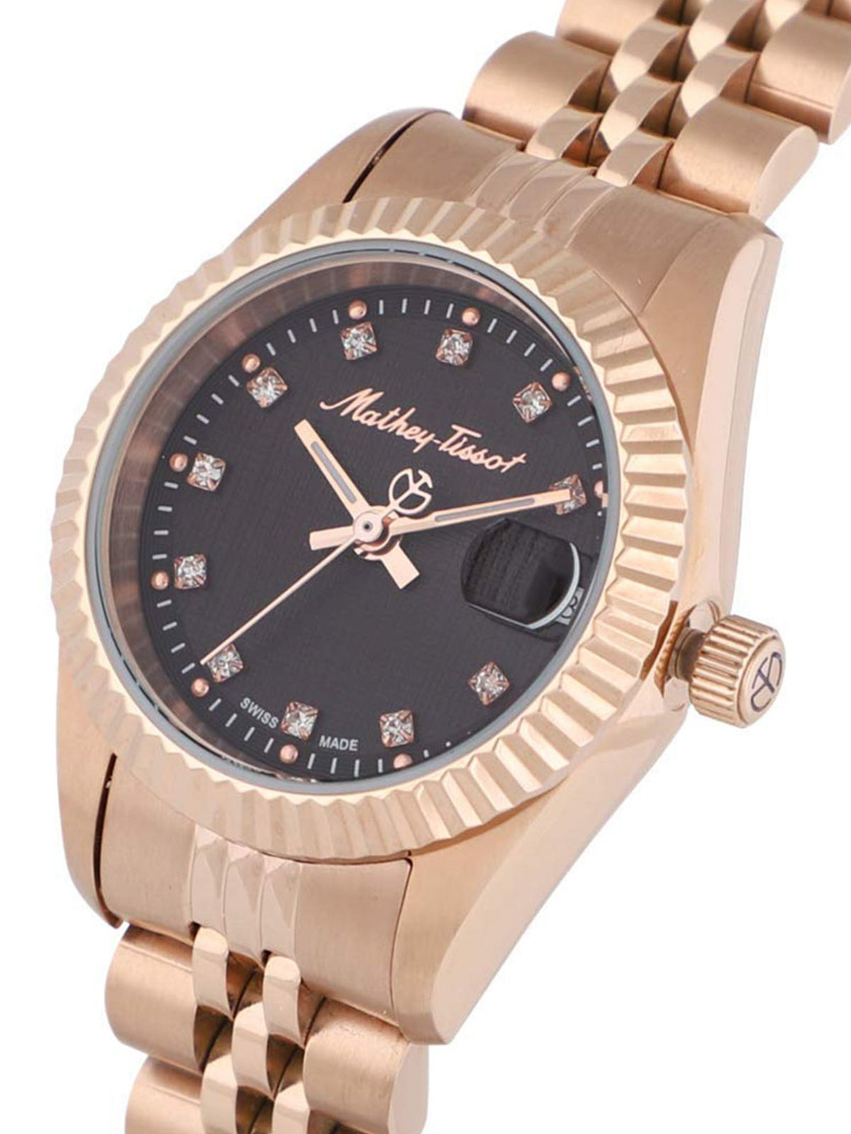 Mathey-Tissot Swiss Made Analog Brown Dial Ladies Watch-D710PRM