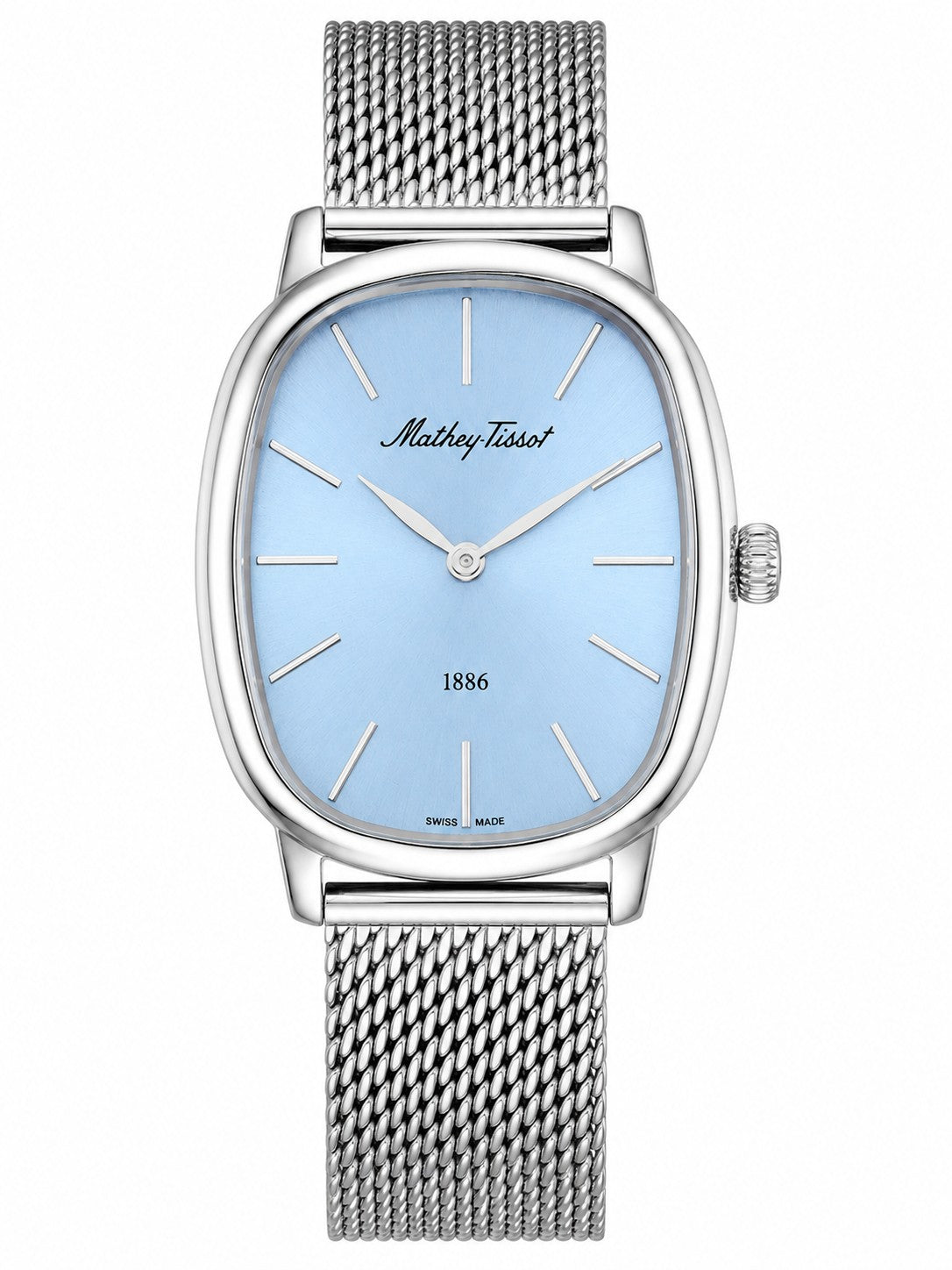 Mathey-Tissot Swiss Made Quartz Blue Dial Analog Watch - Ladies D7919ASK