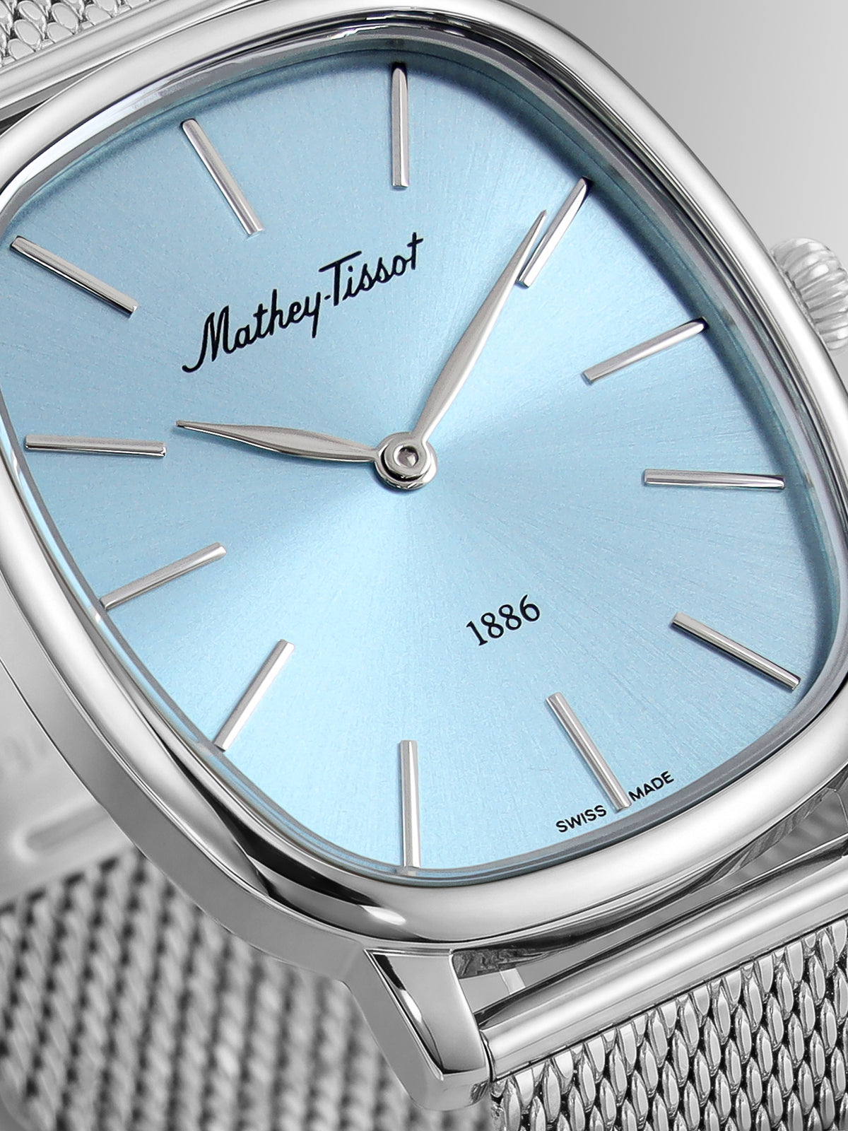 Mathey-Tissot Swiss Made Quartz Blue Dial Analog Watch - Ladies D7919ASK