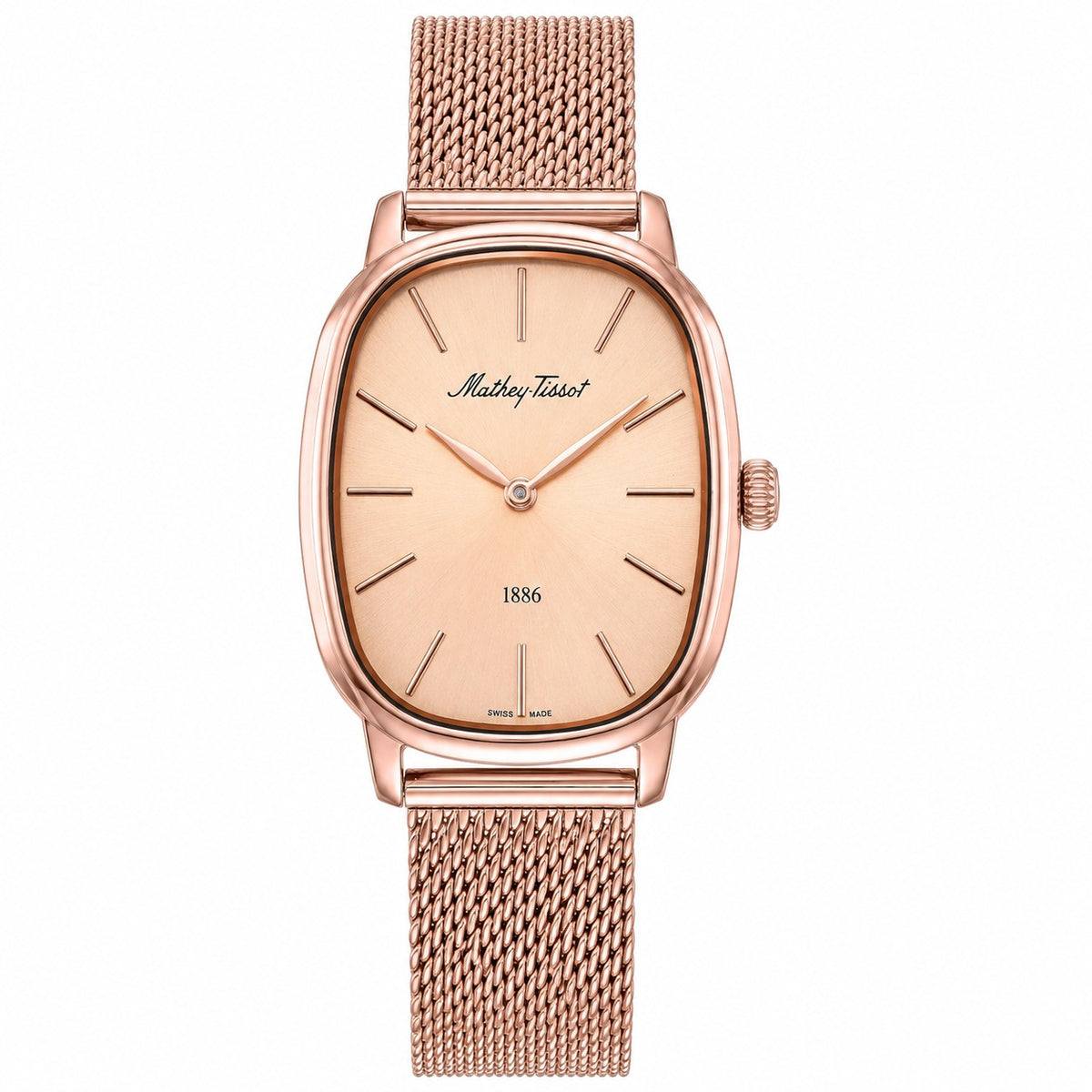 Mathey-Tissot Swiss Made Quartz Rose Gold Dial Analog Watch - Ladies D7919PDI