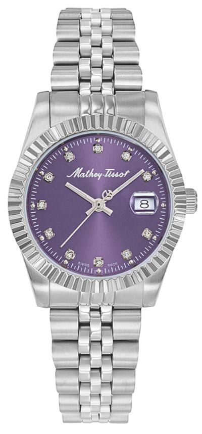 Mathey-Tissot Swiss Made Purple Dial Analog Watch For Women - D810APU