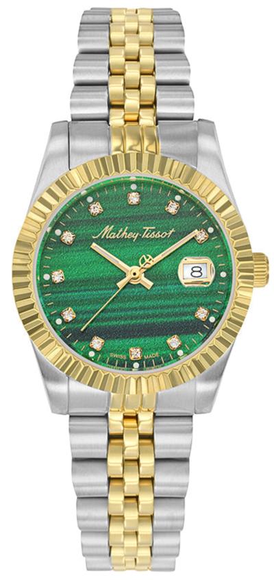 Mathey-Tissot Swiss Made Green Dial Analog Watch For Women - D810BSV