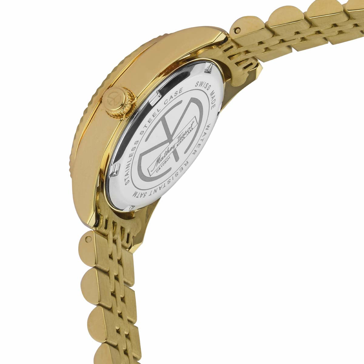 Mathey-Tissot Swiss Made Analog 30 MM Gold Dial Mens Watch-D810PDI