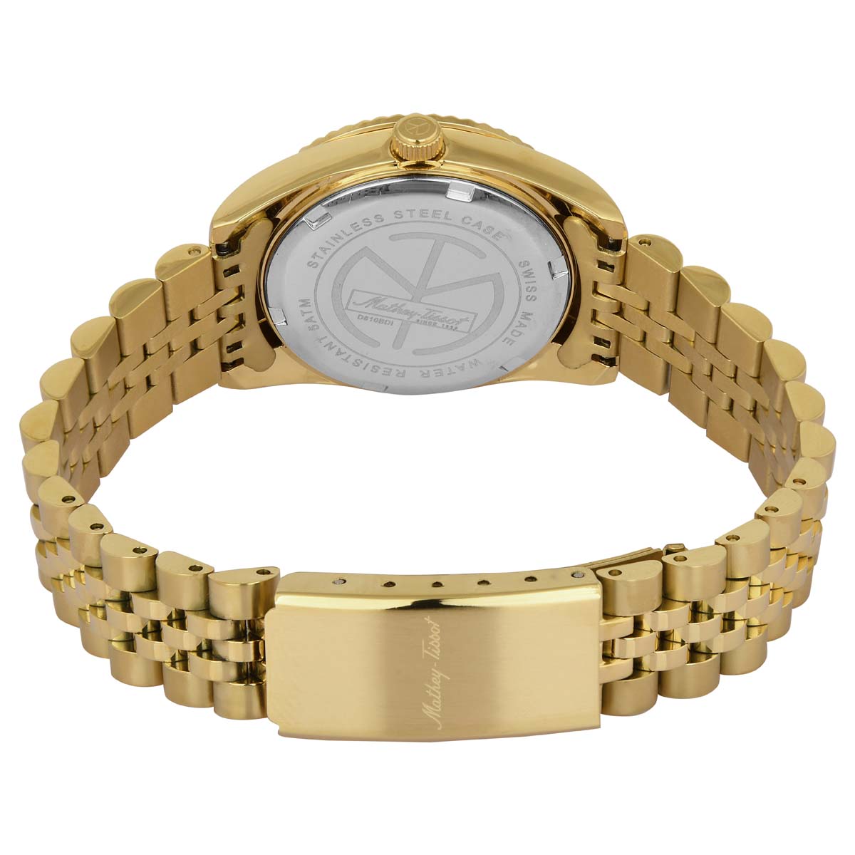 Mathey-Tissot Swiss Made Analog 30 MM Gold Dial Mens Watch-D810PDI