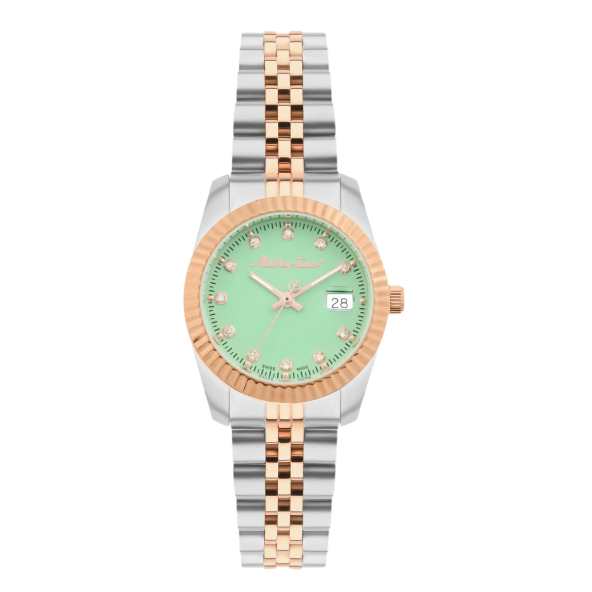 Mathey-Tissot Swiss Made Quartz Green Dial Ladies Watch - D810RV