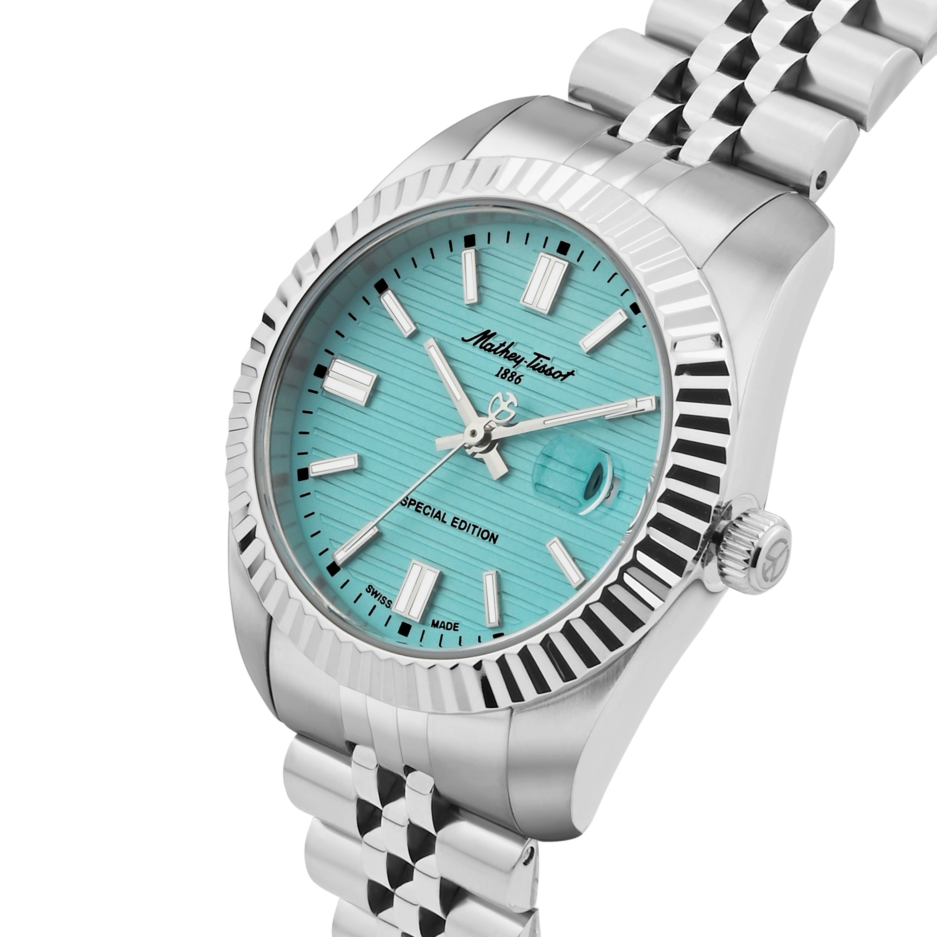 Mathey-Tissot Swiss Made Mathy III Special Edition Blue Dial Analog Watch For - Ladies D810TI