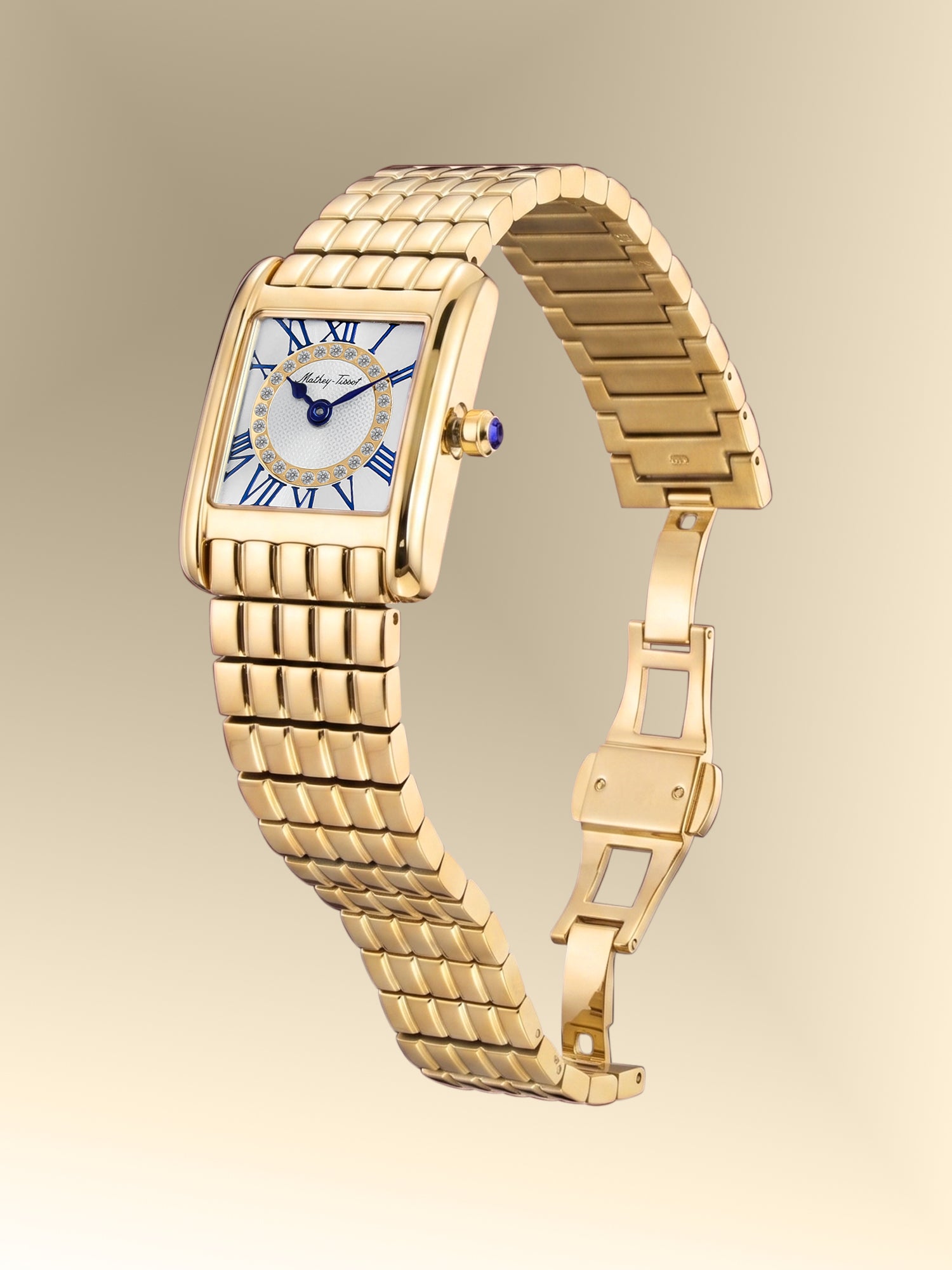 Mathey-Tissot Swiss Made Quartz White Dial Analog Watch - Ladies D972PYI