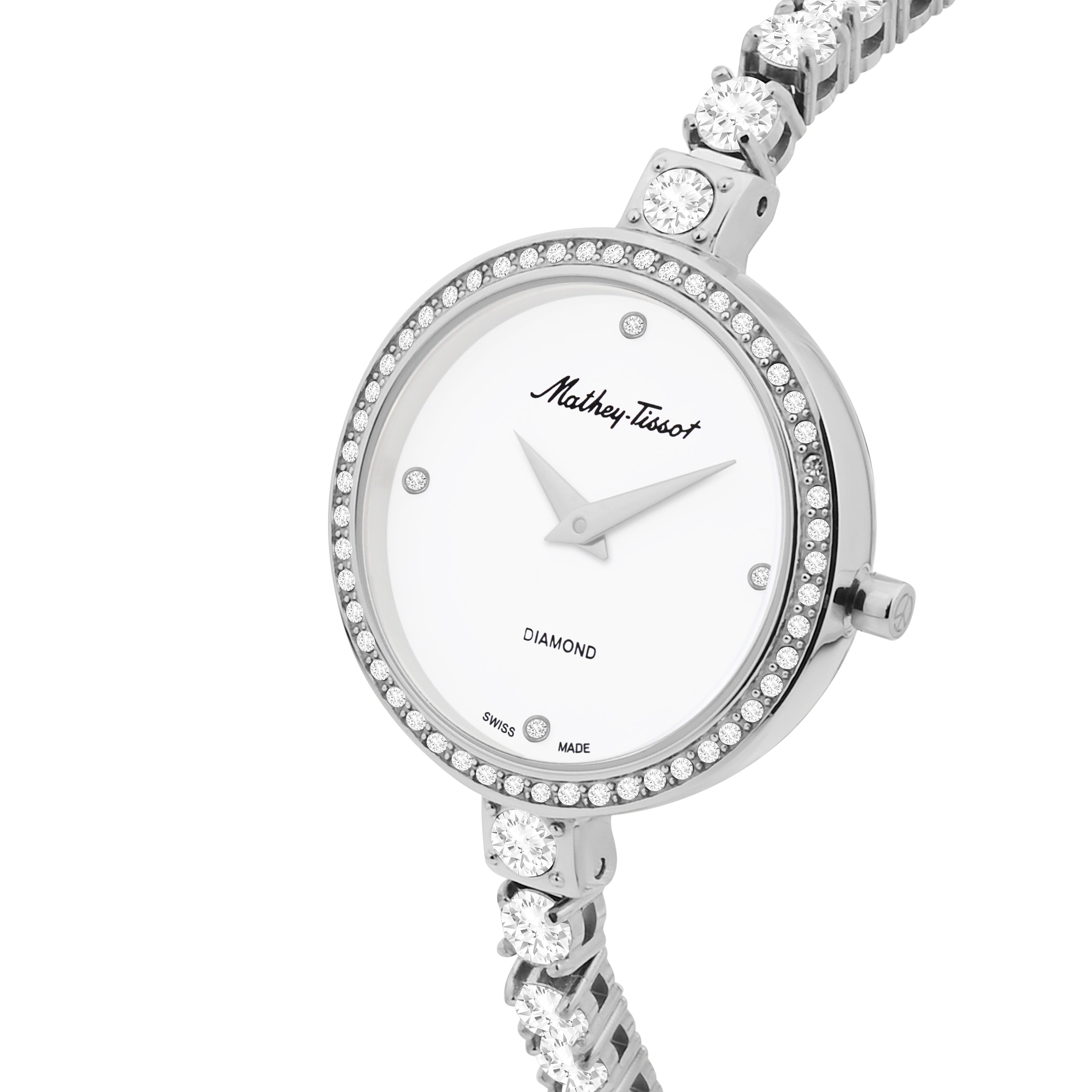 Mathey-Tissot Swiss Made Infinity Quartz White Dial Analog Watch for Ladies - D986SAI