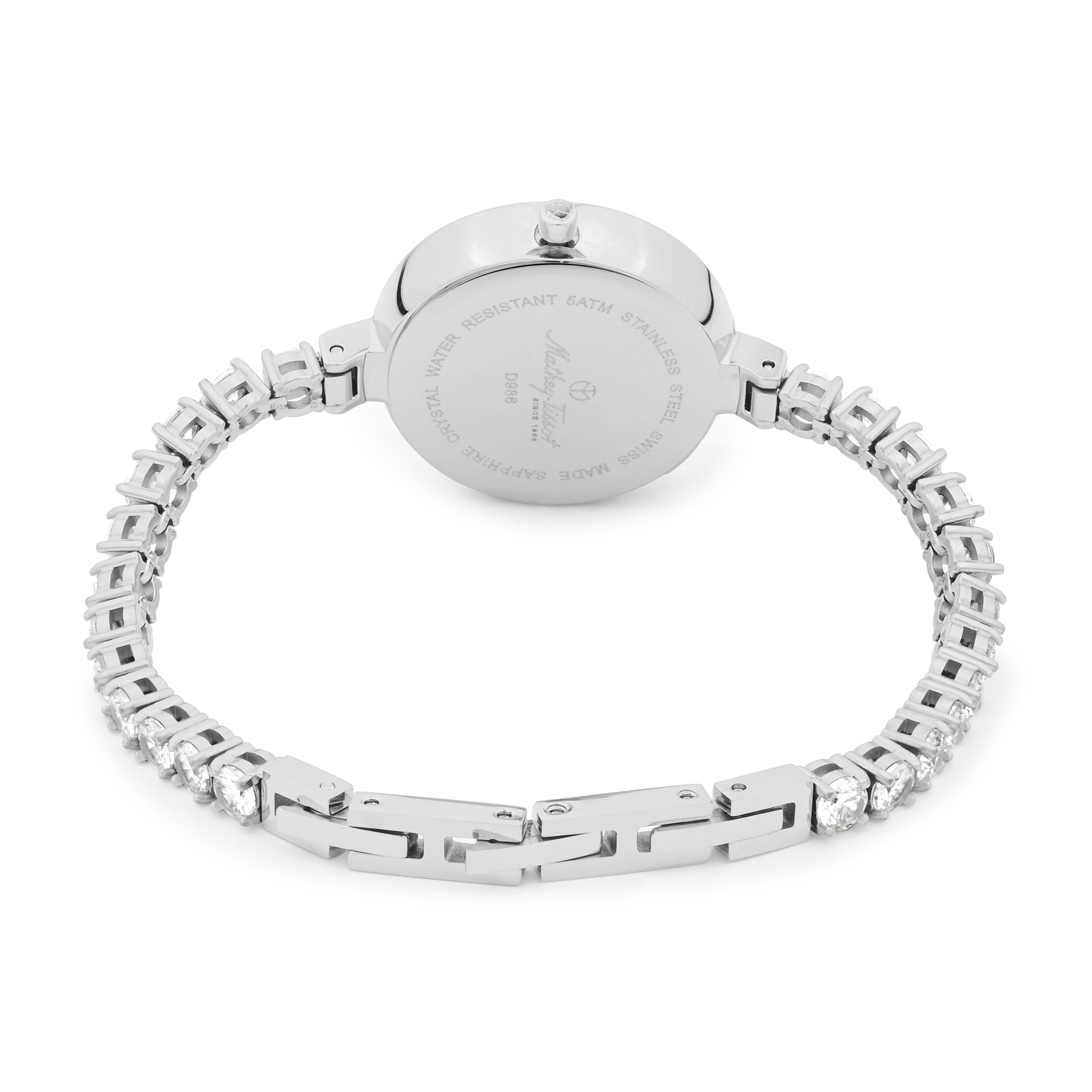 Mathey-Tissot Swiss Made Infinity Quartz Black Dial Analog Watch for Ladies - D986SAN