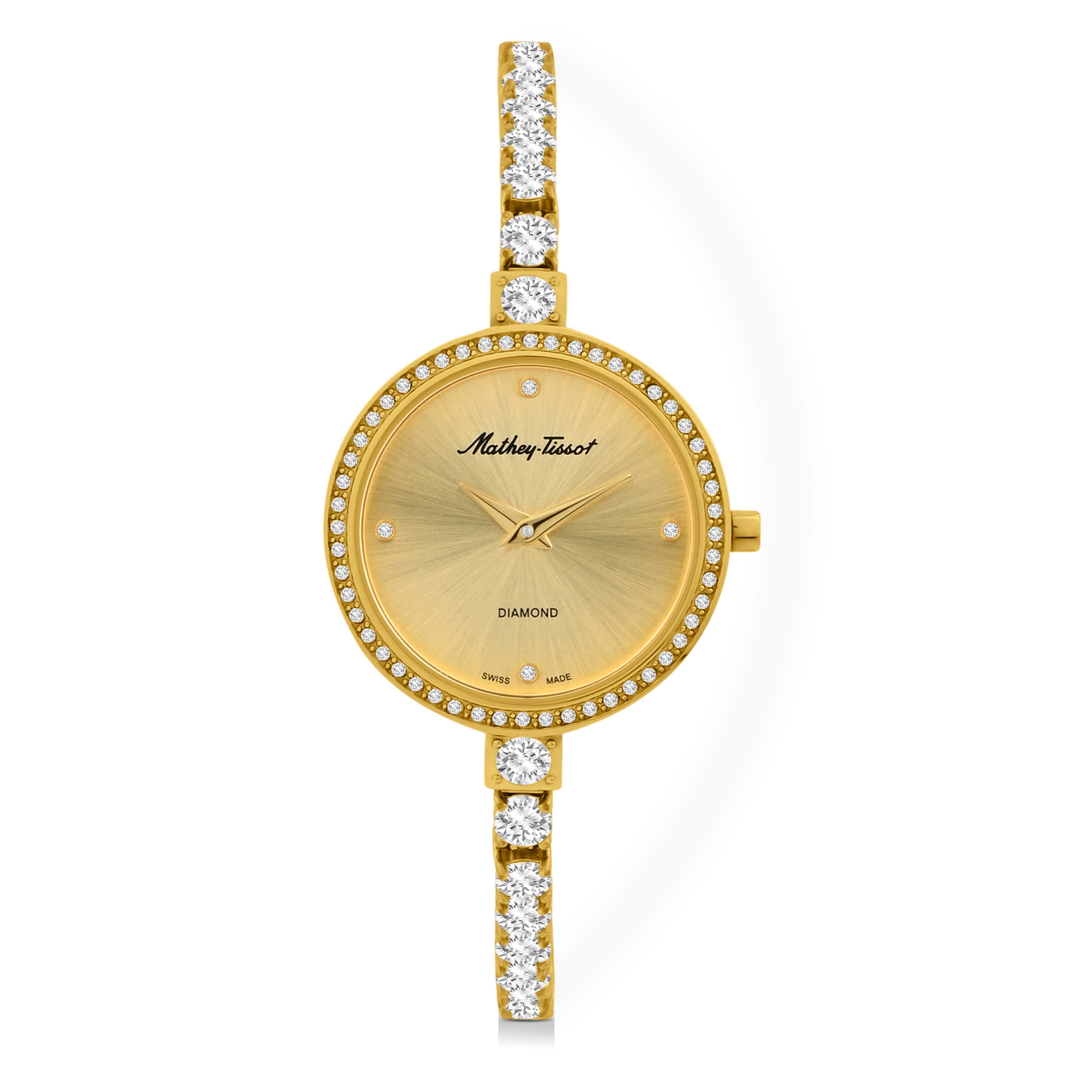 Mathey-Tissot Swiss Made Infinity Gold Dial Analog Watch For - Ladies D986SPDI