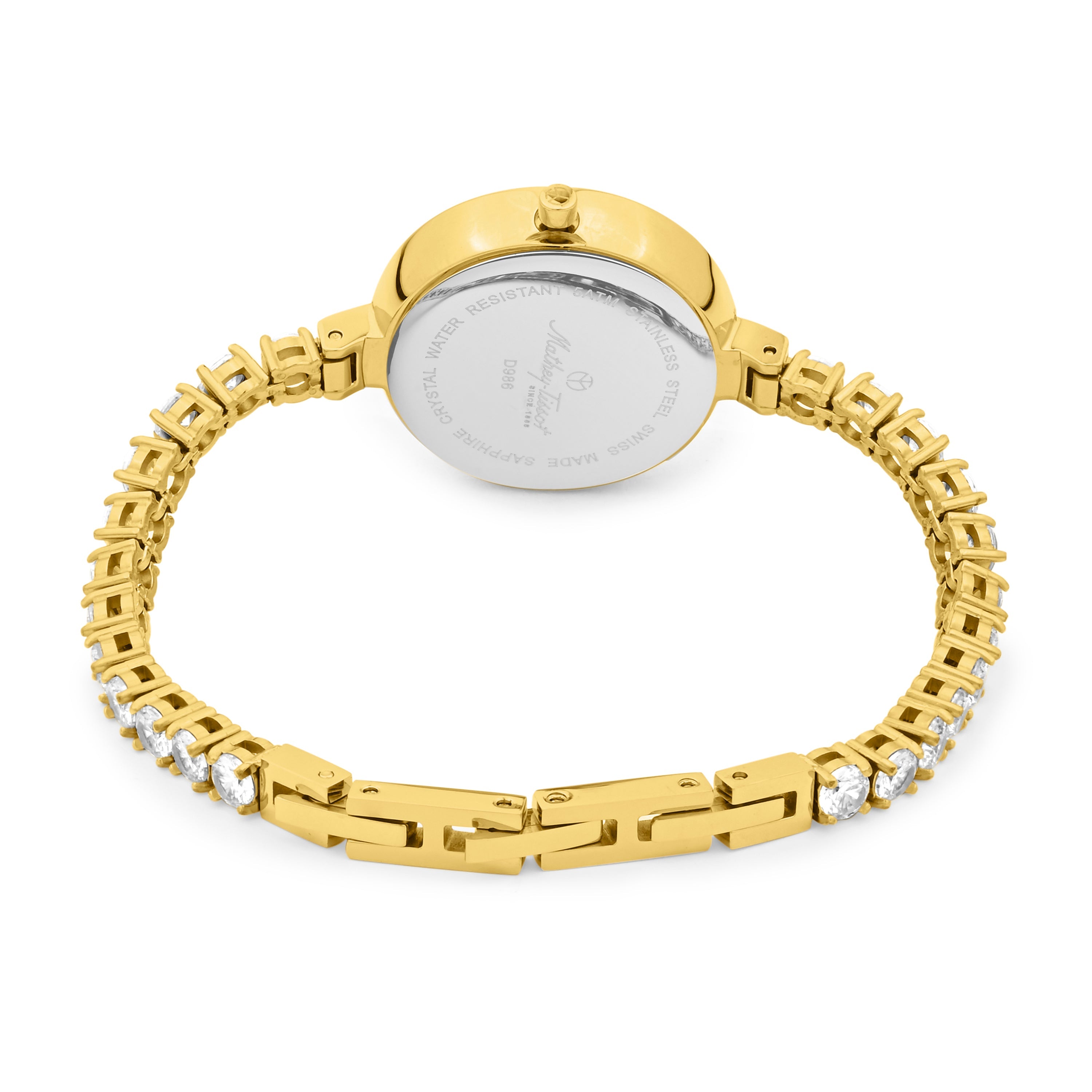 Mathey-Tissot Swiss Made Infinity Gold Dial Analog Watch For - Ladies D986SPDI