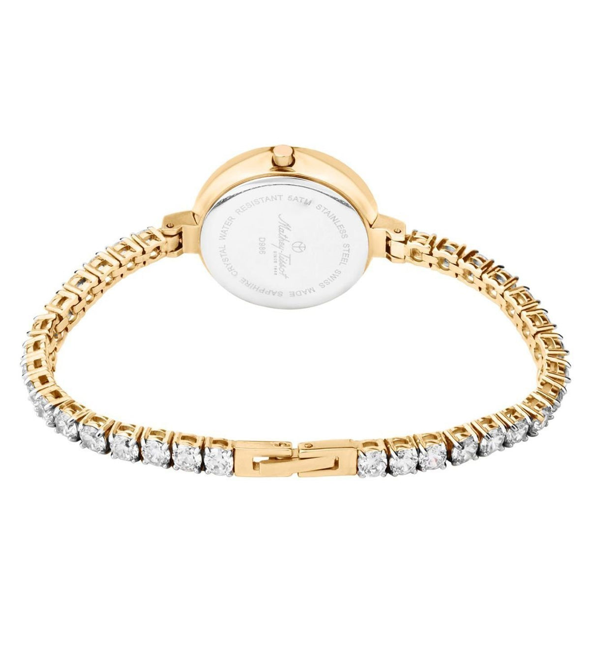 Mathey-Tissot Swiss Made Infinity Quartz Ronda 762 Movement White Dial Analog Watch For - Ladies D986SPYI