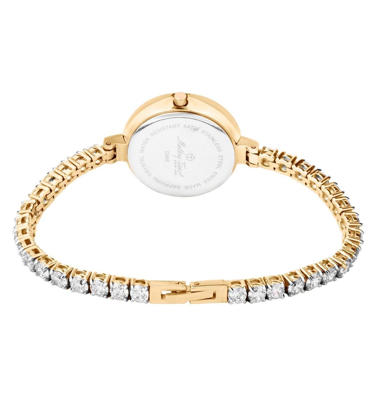 Mathey-Tissot Swiss Made Infinity Quartz Ronda 762 Movement White Dial Analog Watch For - Ladies D986SPYI